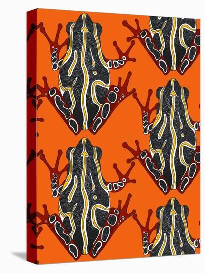 Congo Tree Frog Orange-Sharon Turner-Stretched Canvas