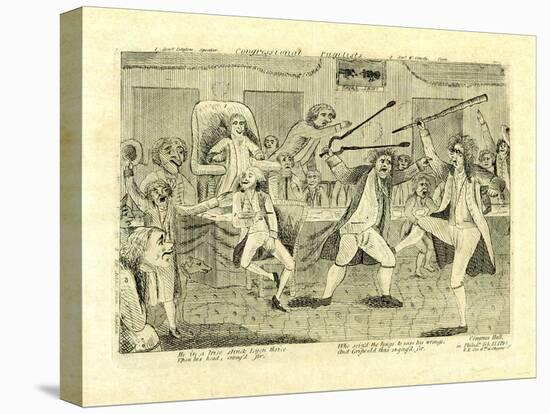 Congressional Pugilists: Griswold and Lyon, at Congress Hall, Philadelphia, Pa, 1798-null-Premier Image Canvas