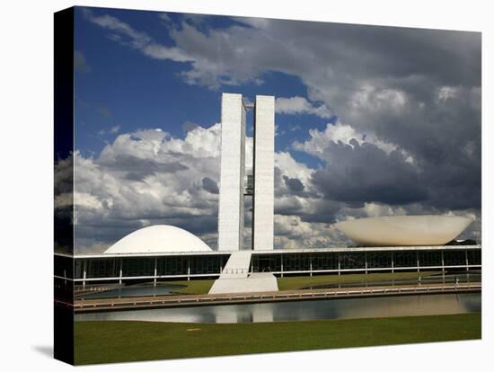 Congresso Nacional (Nat'l Congress) by Oscar Niemeyer, Brasilia, UNESCO World Heritage Site, Brazil-Yadid Levy-Premier Image Canvas