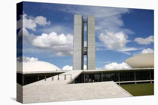 Congresso Nacional (Nat'l Congress) Designed by Oscar Niemeyer, Brasilia, UNESCO Site, Brazil-Yadid Levy-Premier Image Canvas