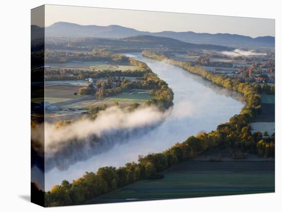 Connecticut River at Dawn As Seen From South Sugarloaf Mountain, Deerfield, Massachusetts, USA-Jerry & Marcy Monkman-Premier Image Canvas