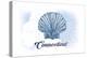 Connecticut - Scallop Shell - Blue - Coastal Icon-Lantern Press-Stretched Canvas