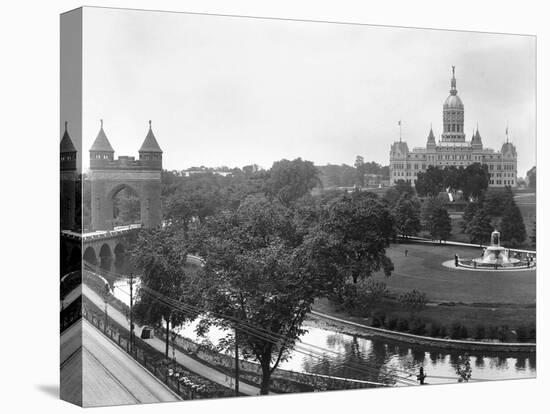 Connecticut State Capitol and Bushnell Park-null-Premier Image Canvas