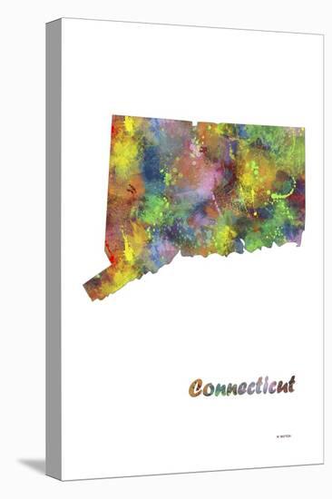 Connecticut State Map 1-Marlene Watson-Premier Image Canvas