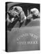 Connecticut State Police Bloodhound Dogs Looking Out Truck Window-null-Premier Image Canvas
