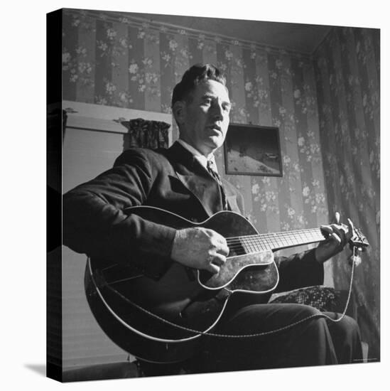 Considered Father of Country Western Music, AP Carter, Singing and Playing Guitar-Eric Schaal-Premier Image Canvas