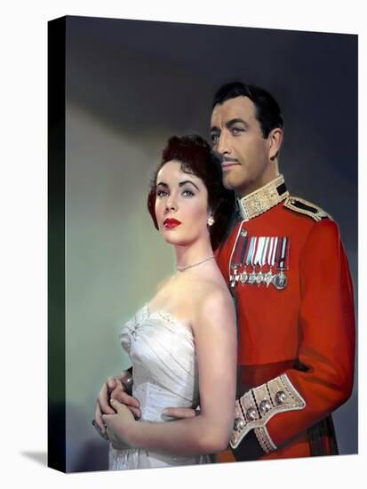 CONSPIRATOR, 1949 directed by VICTOR SAVILLE Elizabeth Taylor and Robert Taylor (photo)-null-Stretched Canvas