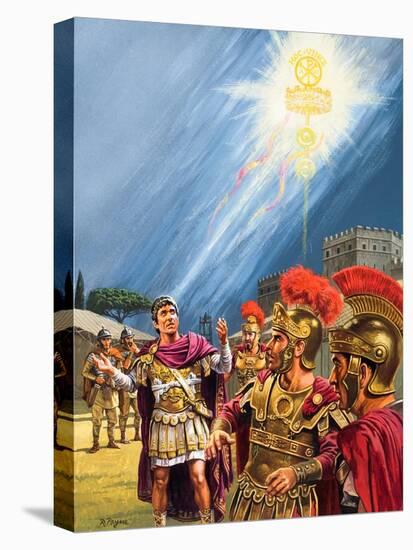 Constantine's Vision of the Christian Cross before the Battle of the Milvian Bridge-Roger Payne-Premier Image Canvas