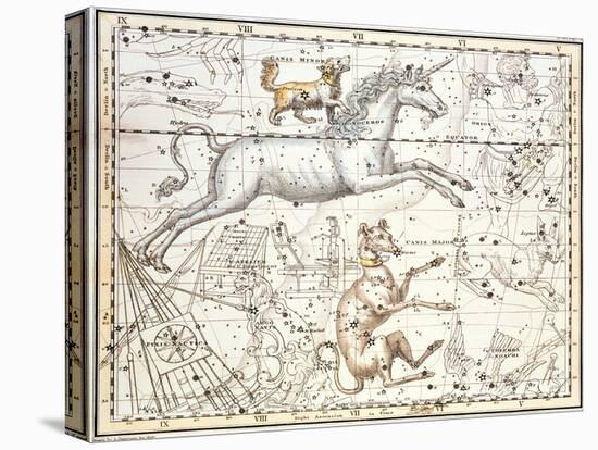 Constellations of Monoceros the Unicorn, Canis Major and Minor from A Celestial Atlas-A. Jamieson-Premier Image Canvas