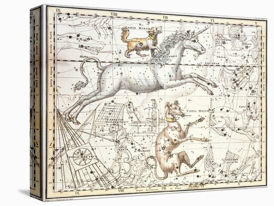 Constellations of Monoceros the Unicorn, Canis Major and Minor from A Celestial Atlas-A. Jamieson-Premier Image Canvas