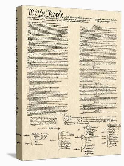 Constitution Document-Continental Congress-Stretched Canvas