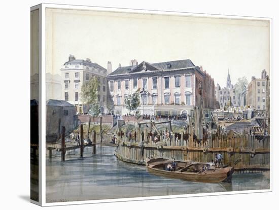 Construction of London Bridge, 1826-Edward William Cooke-Premier Image Canvas
