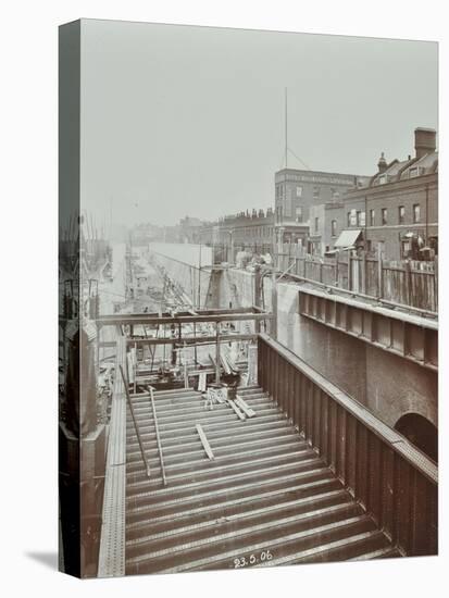 Construction of the Bridge Approach to Rotherhithe Tunnel, Bermondsey, London, 1906-null-Premier Image Canvas