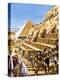 Construction of the Great Pyramid at Giza-Green-Premier Image Canvas