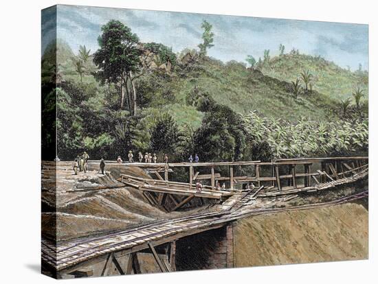 Construction of the Panama Canal. Works in Bridge Called 'Alto-Obispo'-Prisma Archivo-Premier Image Canvas