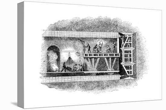 Construction of the Thames Tunnel, London, 1825-1843-null-Premier Image Canvas