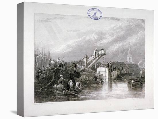 Construction of the Thames Tunnel, London, 1827-George Cooke-Premier Image Canvas