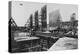 Construction Workers Laying Steel Girders for Laying Cement at the Gatun Lock in the Panama Canal-null-Premier Image Canvas