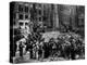 Construction Workers Line up for Pay Beside the First Rockefeller Center Christmas Tree-null-Premier Image Canvas