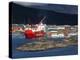 Container Ship Unloading at Nanortalik Port, Island of Qoornoq, Kitaa, Southern Greenland-Richard Cummins-Premier Image Canvas