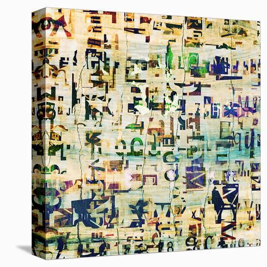 Contemporary Collage Newspaper-null-Stretched Canvas
