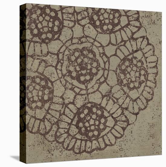 Contemporary Lace V Spice-Moira Hershey-Stretched Canvas