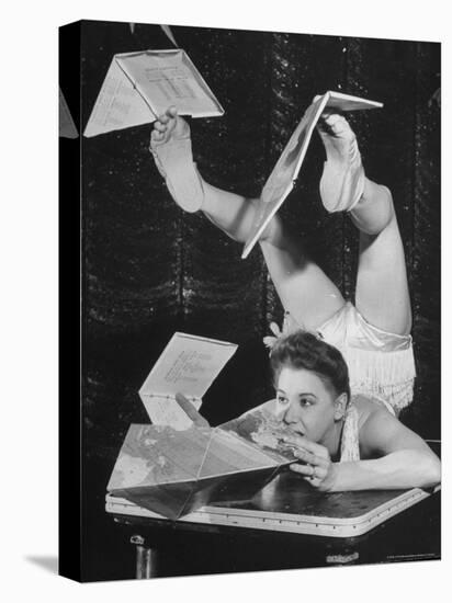 Contortionist Assembling a Dymaxion Map-Wallace Kirkland-Premier Image Canvas