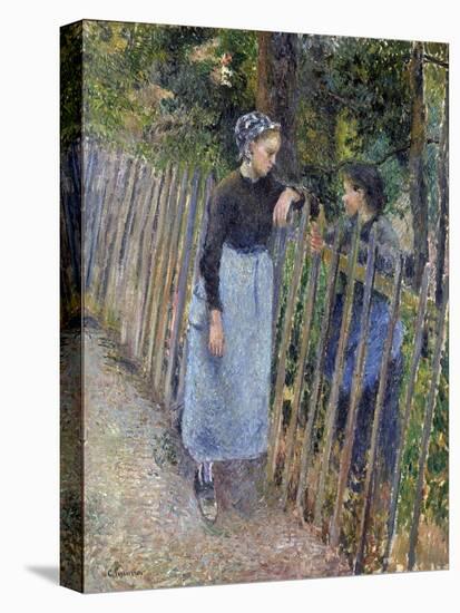 Conversation  Peinture De Camille Pissarro (1830-1903) Vers 1881 Dim 65,3X54 Cm National Museum Of-Camille Pissarro-Premier Image Canvas