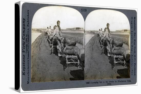 Conveying Salt to the Interior by Wheelbarrow Train, China, 1906-null-Premier Image Canvas