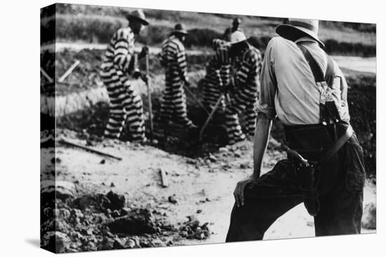 Convict Chain Gang and Prison Guard in Oglethorpe County, Georgia, May 1941-null-Stretched Canvas