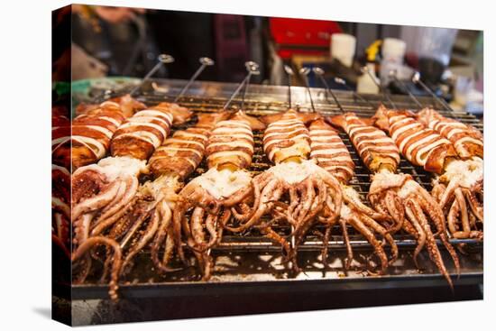 Cooked Squid, Shilin Night Market, Taipei, Taiwan, Asia-Michael Runkel-Premier Image Canvas