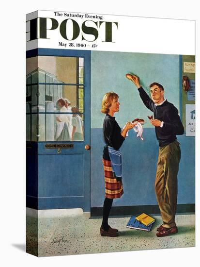 "Cookie Tester," Saturday Evening Post Cover, May 28, 1960-George Hughes-Premier Image Canvas