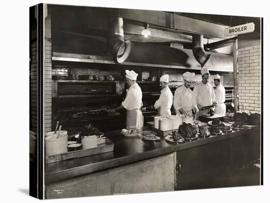 Cooks at the Broiler in the Kitchen of the Hotel Commodore, 1919-Byron Company-Premier Image Canvas