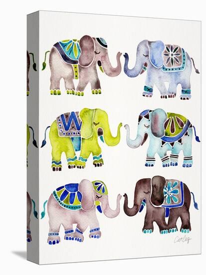 Cool Elephants-Cat Coquillette-Stretched Canvas