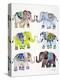 Cool Elephants-Cat Coquillette-Stretched Canvas
