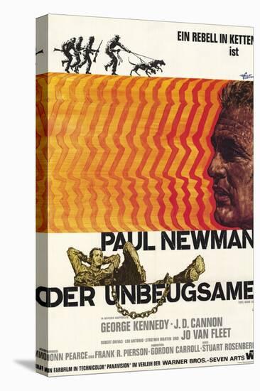 Cool Hand Luke, German Movie Poster, 1967-null-Stretched Canvas