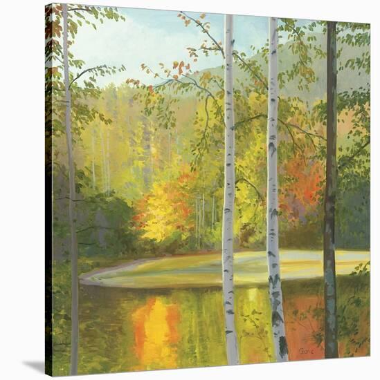 Cooper Lake, Autumn-Elissa Gore-Stretched Canvas