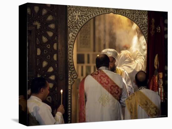 Coptic Christian Christmas Service, Church of St. Barbara, Old Cairo, Egypt, North Africa, Africa-Upperhall Ltd-Premier Image Canvas