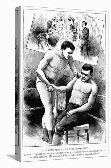 Corbett and Sullivan, 1892-null-Premier Image Canvas
