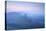 Corfe Castle, sunrise and early morning mist, Dorset, UK-Ross Hoddinott-Premier Image Canvas