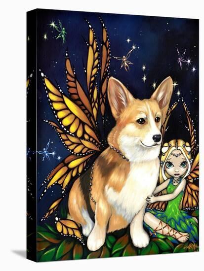 Corgi of the Faeries - Fairy Dog-Jasmine Becket-Griffith-Stretched Canvas