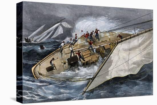 Corinthian Yacht Crew Endangered by Misunderstanding Orders, 1880s-null-Premier Image Canvas