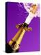 Cork Flying out of Champagne Bottle-null-Premier Image Canvas