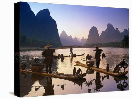 Cormorant, Fisherman, China-Peter Adams-Premier Image Canvas