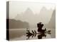 Cormorant Fishermen, Li River, Yangshou, Guilin, Guangxi Province, China-Steve Vidler-Premier Image Canvas