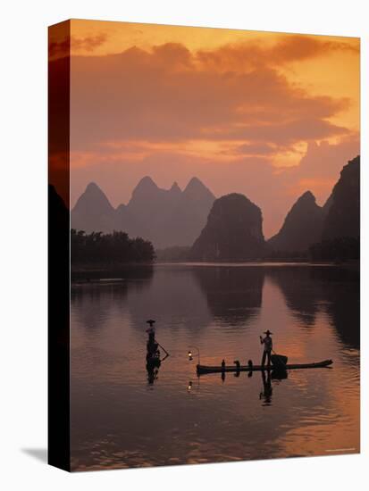 Cormorant Fishermen, Li River, Yangshuo, Guangxi, China-James Montgomery Flagg-Premier Image Canvas