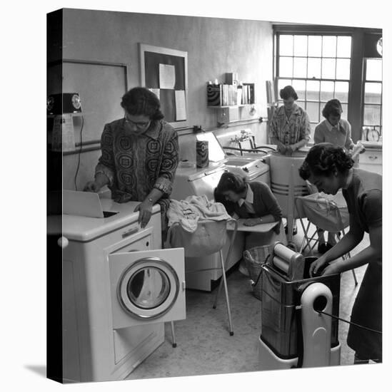 Cornell University Home Economics Students Learn the Characteristics of Commercial Washing Machines-Nina Leen-Premier Image Canvas