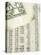 Corner of American Dollar Bill on Newspaper Stock Market Report-null-Premier Image Canvas
