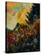 Cornflowers Yellow Purple-Pol Ledent-Stretched Canvas