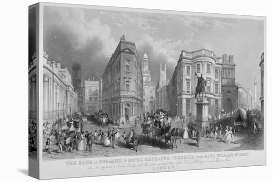Cornhill, Lombard Street and King William Street, Looking East, City of London, 1837-Henry Wallis-Premier Image Canvas